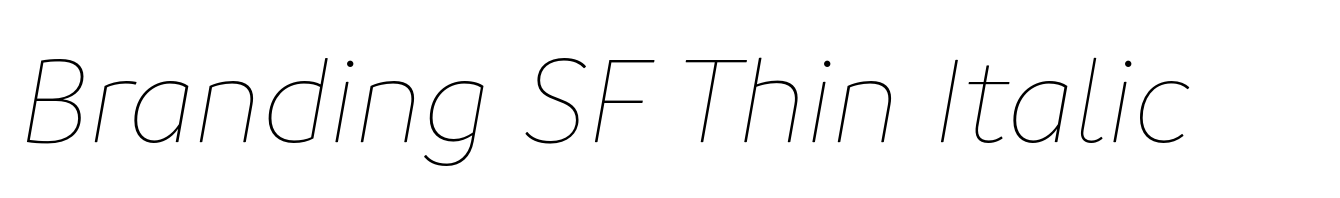 Branding SF Thin Italic